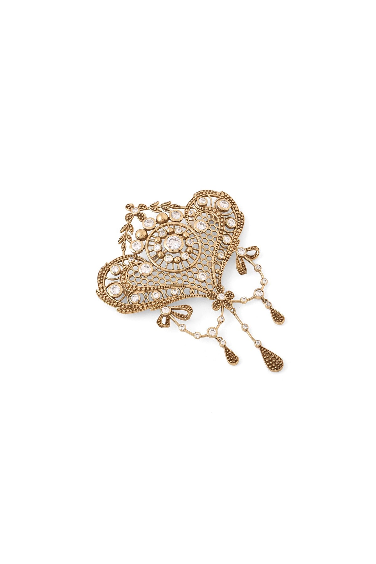 Gold Brass Brooch