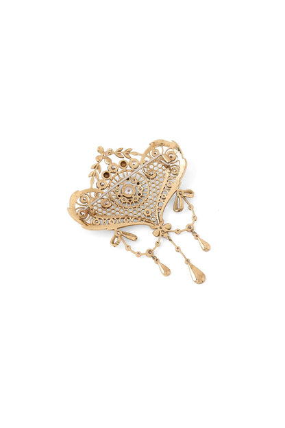 Gold Brass Brooch