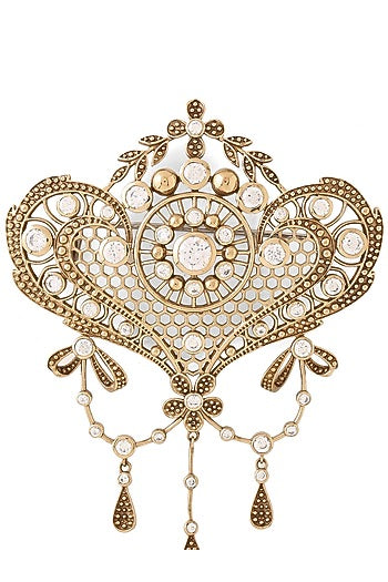 Gold Brass Brooch