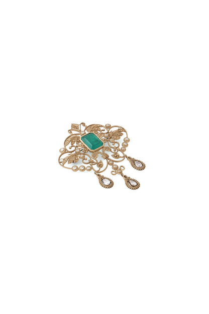 Gold Brass Brooch