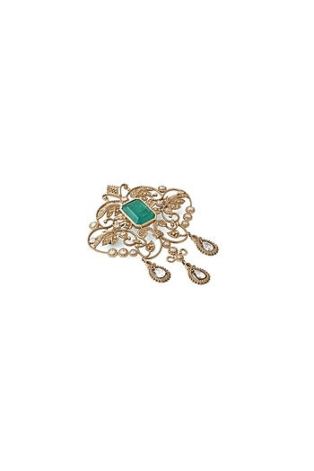 Gold Brass Brooch