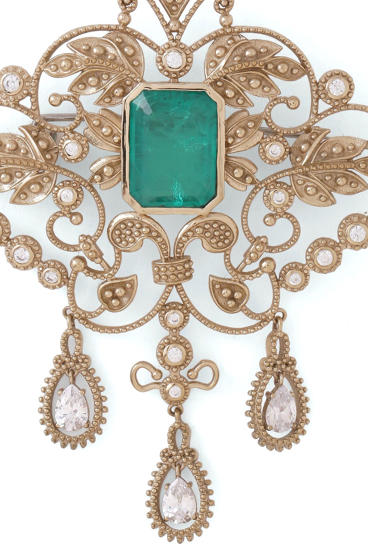 Gold Brass Brooch