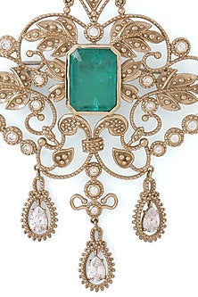 Gold Brass Brooch