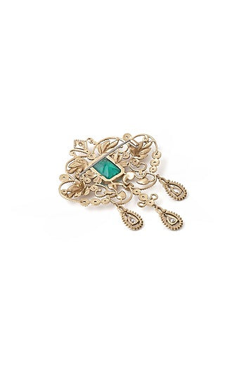 Gold Brass Brooch