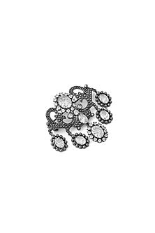 Grey Brass Brooch