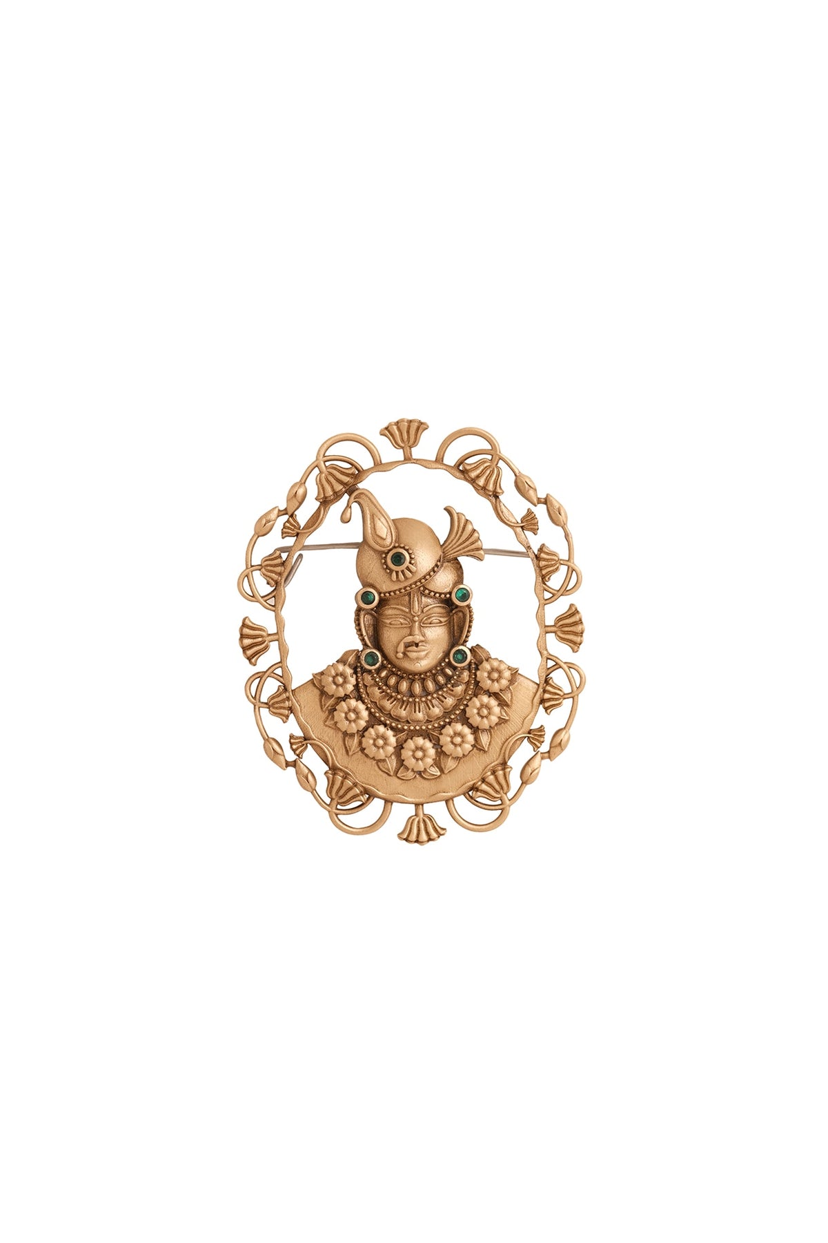 Antique Gold Brass Brooch
