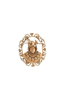 Antique Gold Brass Brooch
