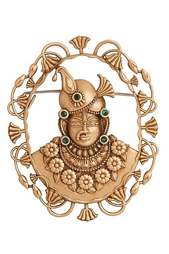 Antique Gold Brass Brooch