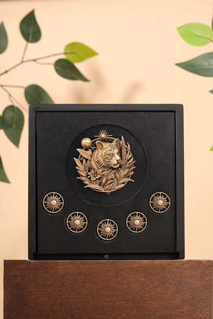 Antique Gold Brass Brooch & Buttons (Set Of 5)