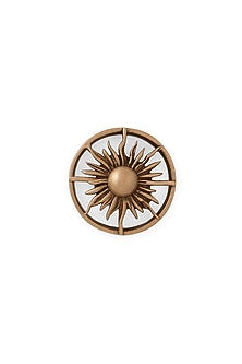 Antique Gold Brass Brooch & Buttons (Set Of 5)