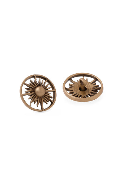 Antique Gold Brass Brooch & Buttons (Set Of 5)