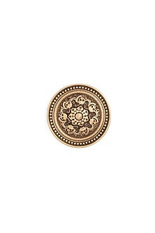 Antique Gold Brass Brooch & Buttons (Set Of 5)