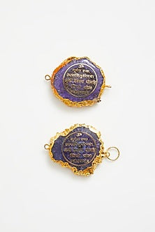 Blue Natural Agate Stone Pendant