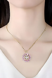 Gold Plated Austrian Swarovski Crystal Pendant Necklace Set