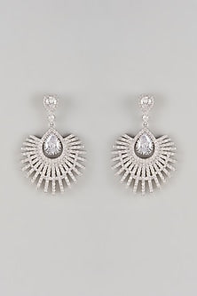 Gold Plated Crystal & Zircon Dangler Earrings