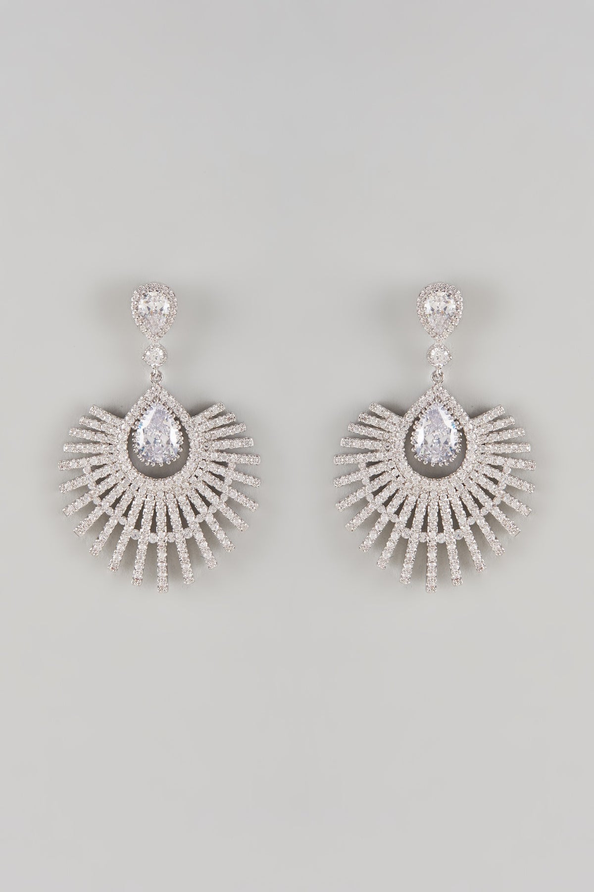 Gold Plated Crystal & Zircon Dangler Earrings