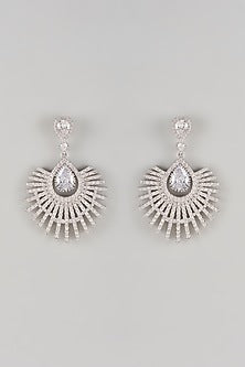 Gold Plated Crystal & Zircon Dangler Earrings
