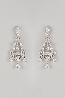 Gold Plated Crystal & Zircon Dangler Earrings