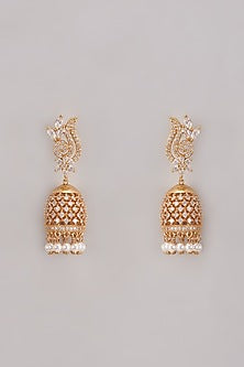 Rose Gold Plated Austrian Crystal Dangler Earrings