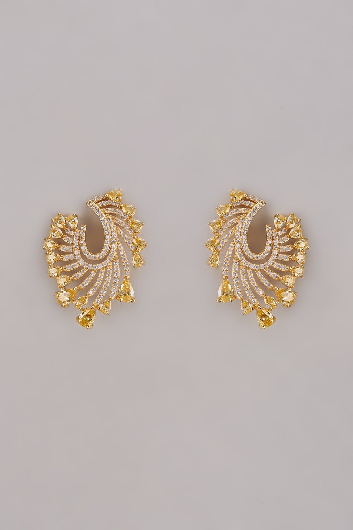 Gold Plated Austrian Crystal Stud Earrings