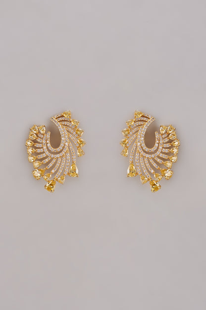 Gold Plated Austrian Crystal Stud Earrings