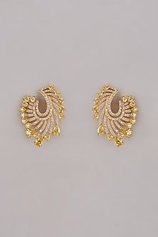 Gold Plated Austrian Crystal Stud Earrings