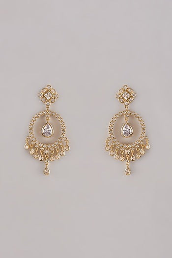 Gold Plated Austrian Crystal Dangler Earrings