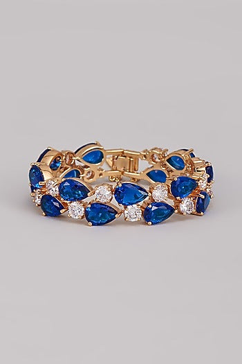 Gold Plated Austrian Crystal Tennis Bracelet