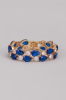 Gold Plated Austrian Crystal Tennis Bracelet