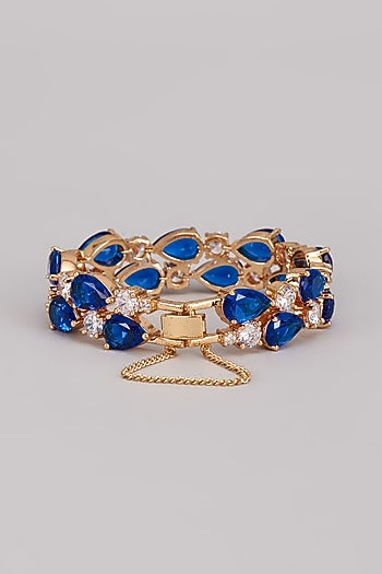 Gold Plated Austrian Crystal Tennis Bracelet