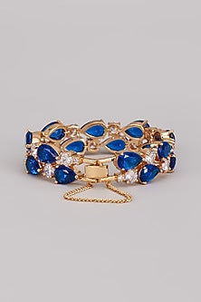 Gold Plated Austrian Crystal Tennis Bracelet