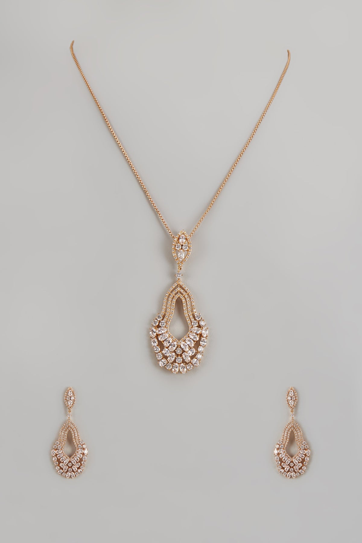 Gold Plated Austrian Crystal Necklace Set