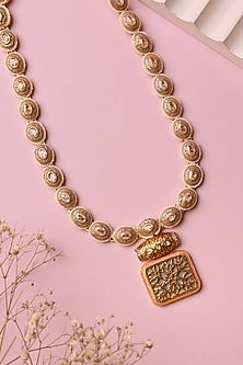 Gold Plated Kundan Polki Necklace