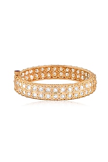 Gold Plated Kundan Polki Bangle