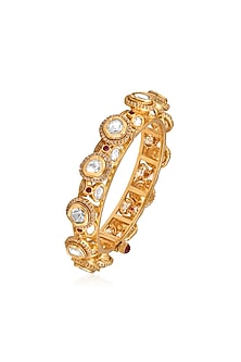 Gold Plated Kundan Polki Bangle