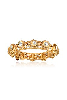 Gold Plated Kundan Polki Bangle