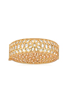 Gold Plated Kundan Polki Bangle