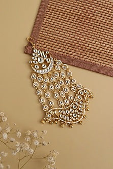 Gold Finish Kundan Polki & Freshwater Pearl Pasa