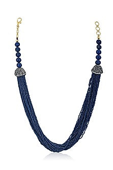 Rhodium Finish Necklace With Crystalline Stones