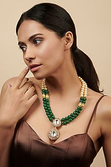 Gold Plated Oyster Pearls Necklace