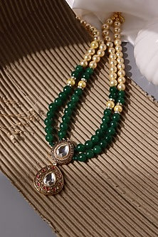 Gold Plated Oyster Pearls Necklace