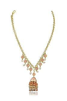 Gold Plated Jhumka Long Necklace
