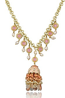 Gold Plated Jhumka Long Necklace