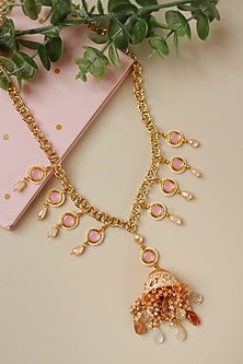 Gold Plated Jhumka Long Necklace