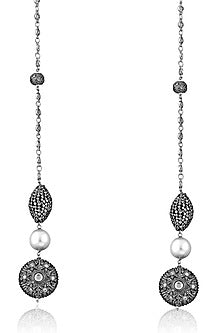 Black Rhodium Finish Scarf Necklace