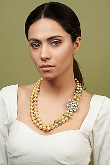 Gold Plated Double Layered Necklace