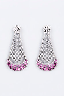Black Rhodium Finish Dangler Earrings