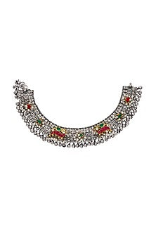 Two-Tone Finish Ghungroo Glare & Semi-Precious Stone Necklace