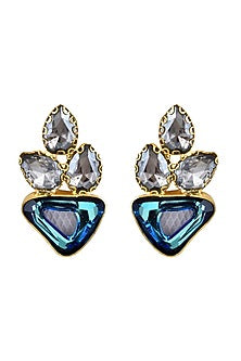 Gold Finish Multi-Colored Crystal Necklace Set