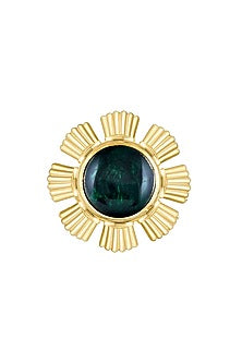 Gold Plated Green Stone Handcrafted Ring